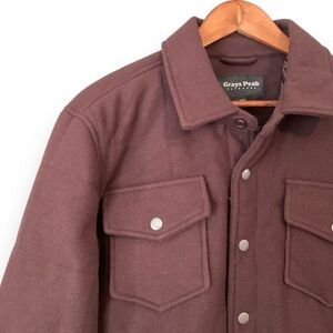 Grays Peak Outdoors Walnut Brown Flannel Quilted Puffer Trucker Jacket Size M